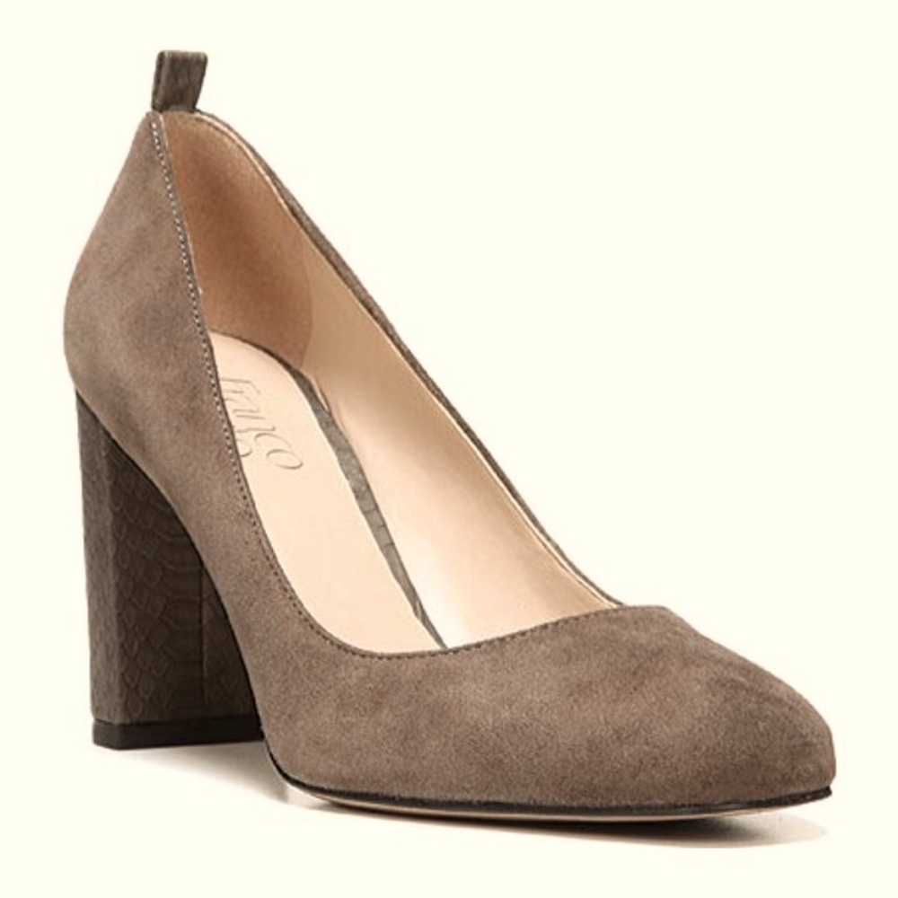 Suede block heel pumps | Franco Sarto